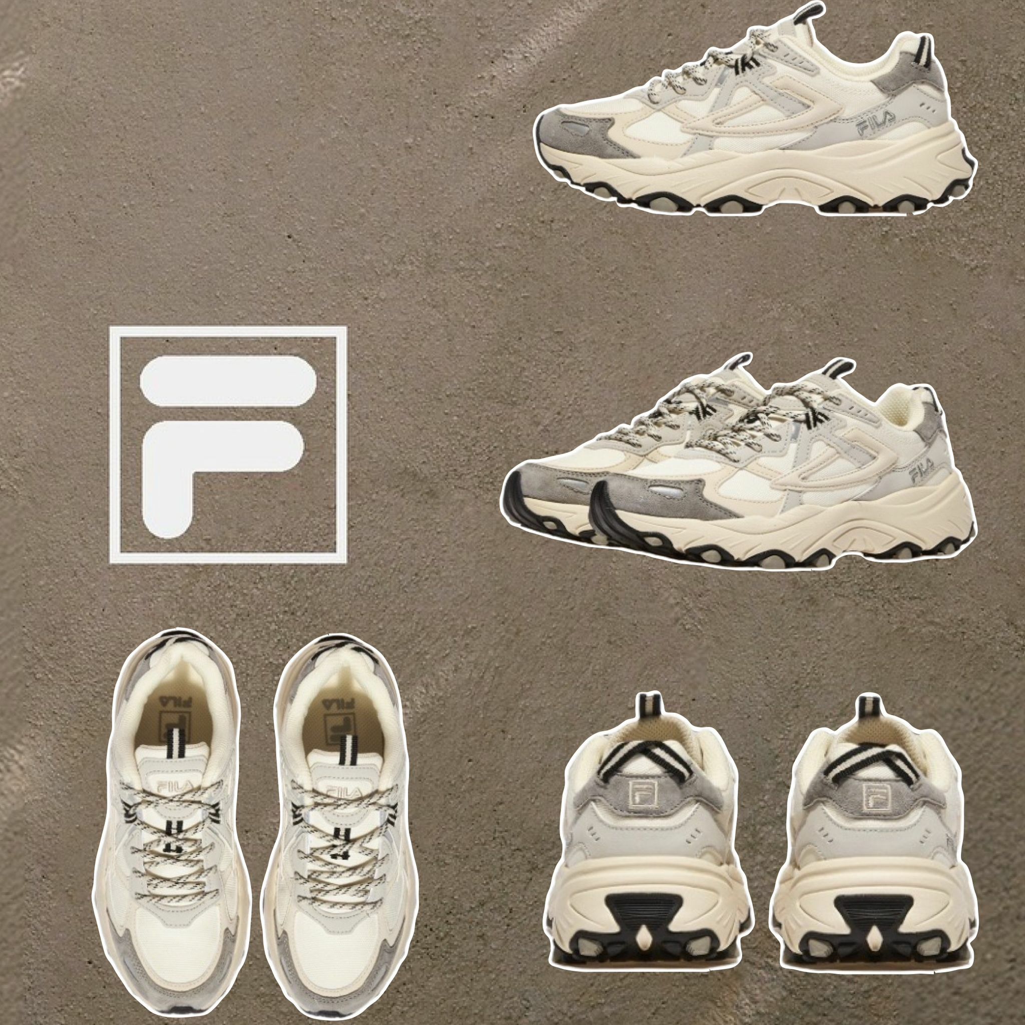 FILA OAKMONT 芝芝奶油配色 老爹鞋