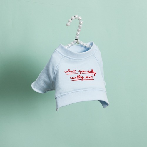 Louisdog Tell Me 刺繡短版衛衣