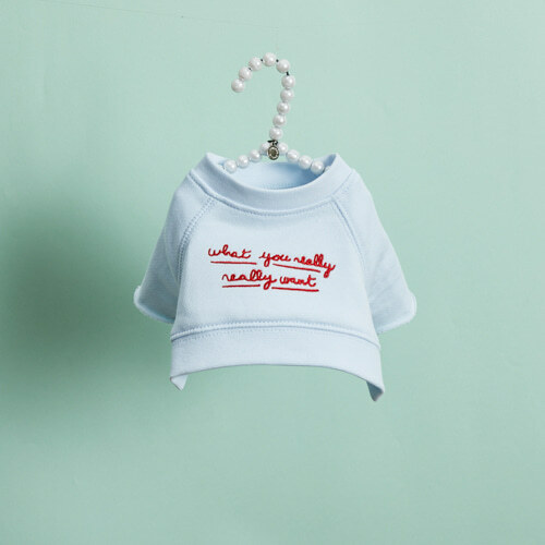 Louisdog Tell Me 刺繡短版衛衣