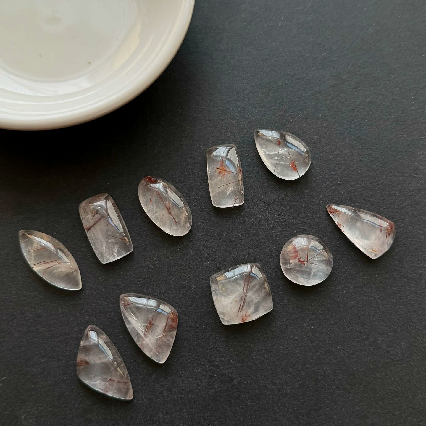 [原石] 紅髮晶 水晶墜面 水晶蛋面