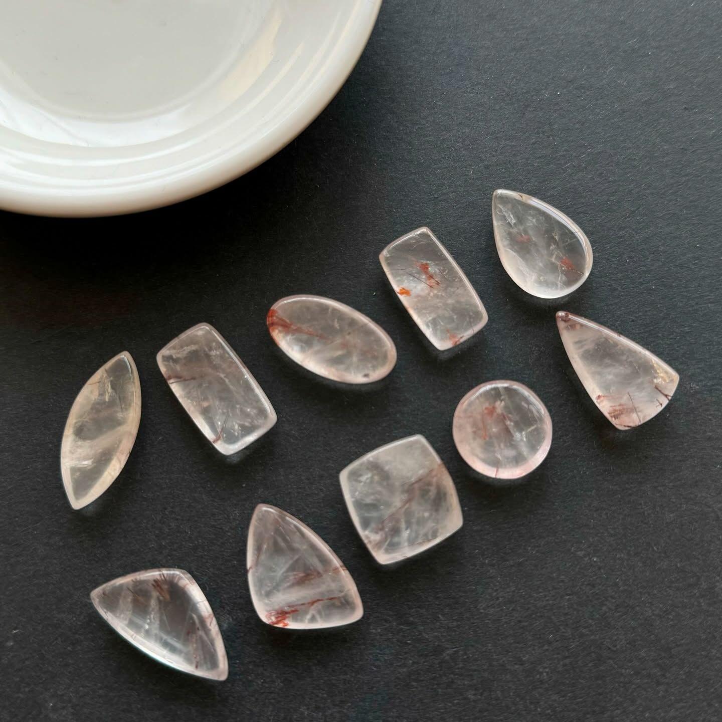 [原石] 紅髮晶 水晶墜面 水晶蛋面