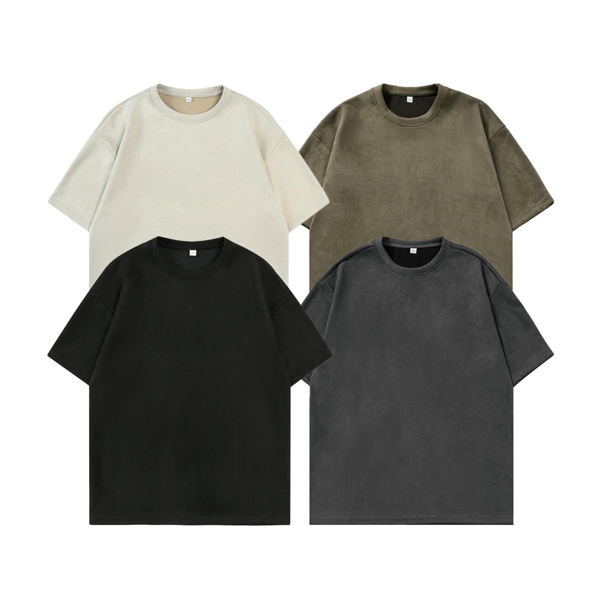 超百搭麂皮絨4色短T