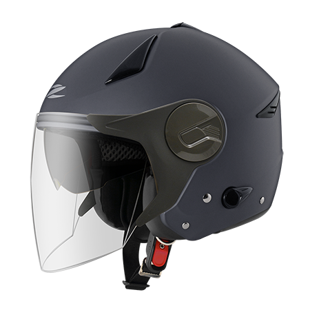 ZEUS ZS-612A 消光深灰 素色 四分之三 半罩式  內墨片