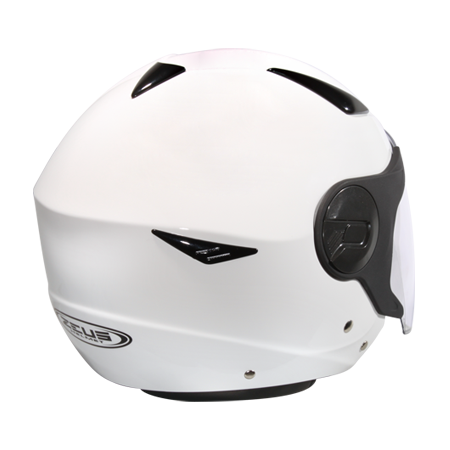 ZEUS ZS-612A 亮光白 素色 四分之三 半罩式  內墨片