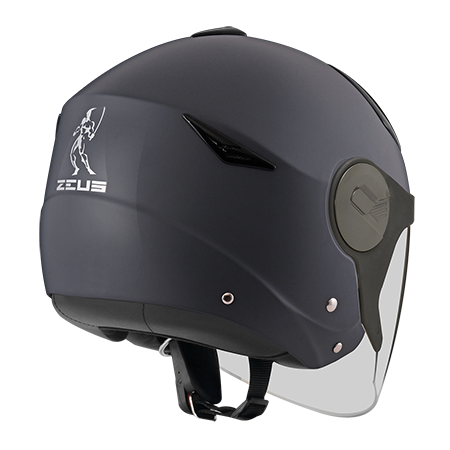 ZEUS ZS-612A 消光深灰 素色 四分之三 半罩式  內墨片