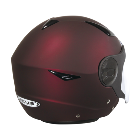 ZEUS ZS-612A 消光酒紅 素色 四分之三 半罩式  內墨片