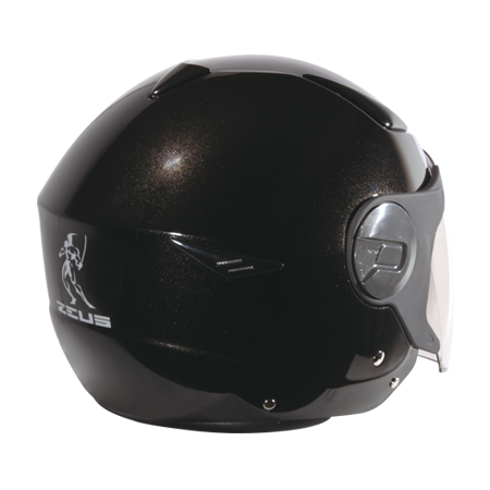 ZEUS ZS-612A 珍珠黑 素色 四分之三 半罩式  內墨片