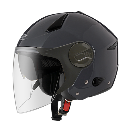 ZEUS ZS-612A 深灰 素色 四分之三 半罩式  內墨片