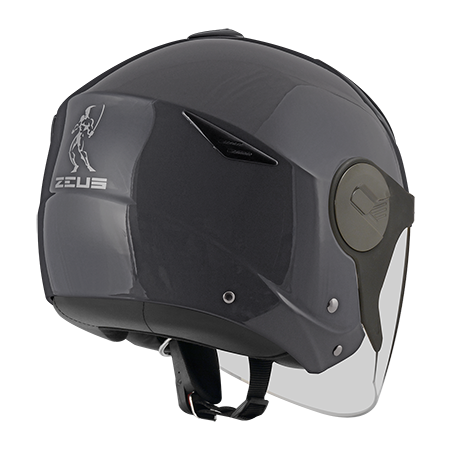 ZEUS ZS-612A 深灰 素色 四分之三 半罩式  內墨片