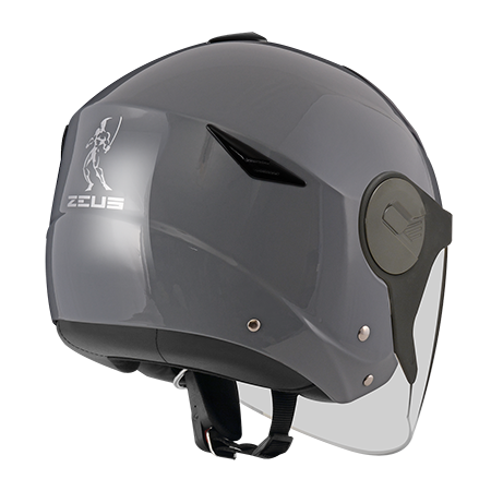 ZEUS ZS-612A 水泥灰 素色 四分之三 半罩式  內墨片