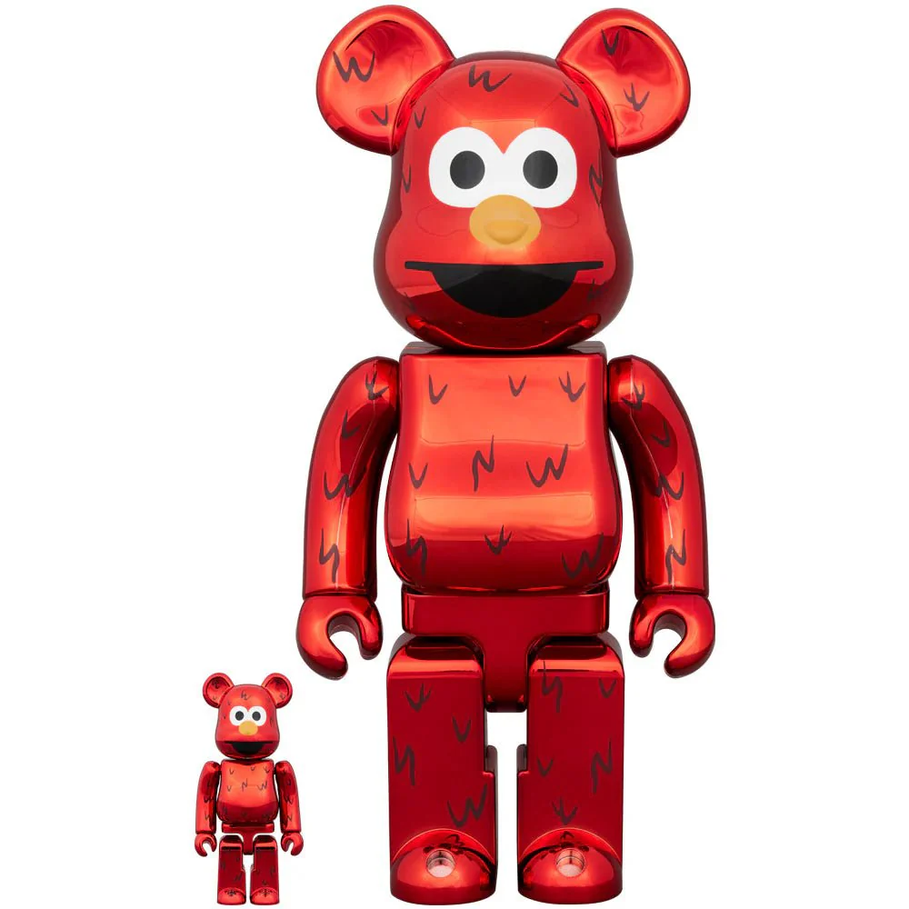 “芝麻街 SESAME STREET” ELMO CHROME Ver. 100％ & 400％ BE@RBRICK