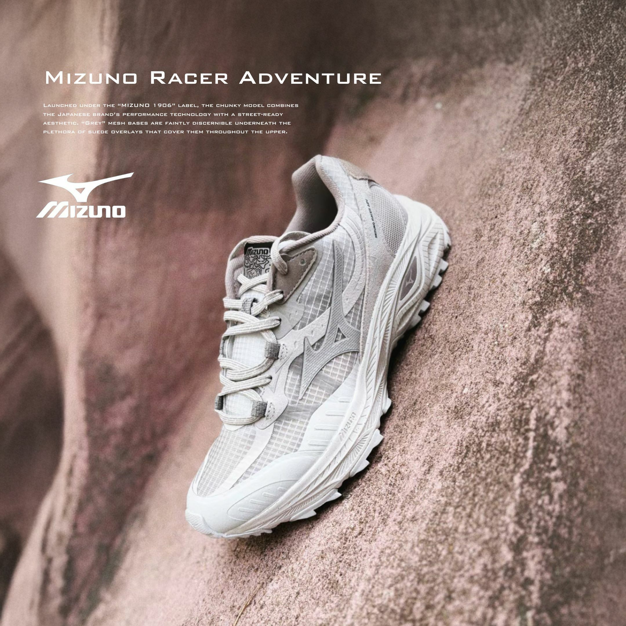 NICEDAY 代購 Mizuno Racer Adventure 月光灰 灰色 灰 復古 工裝 機能鞋 登山鞋 D1GH241208