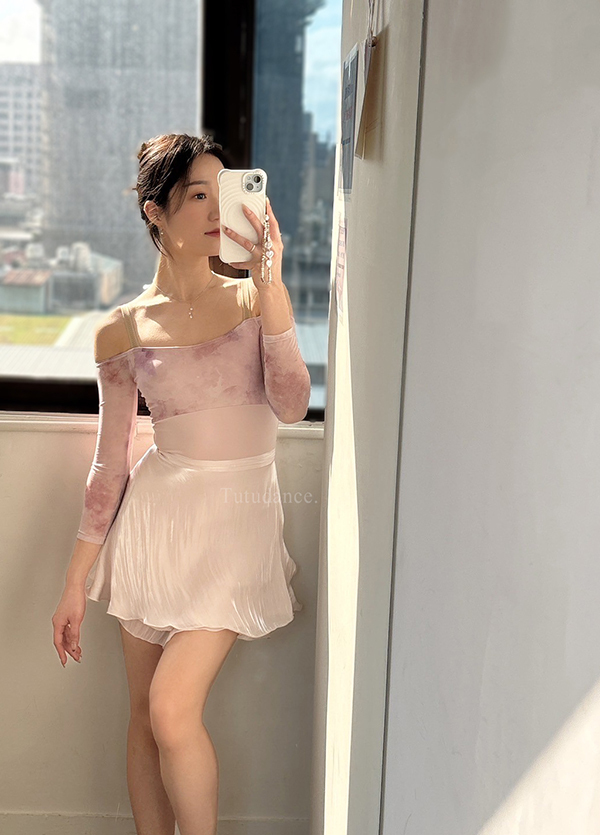 韓國 Byplie【BY-Off Shoulder01 露肩舞衣】可放胸墊