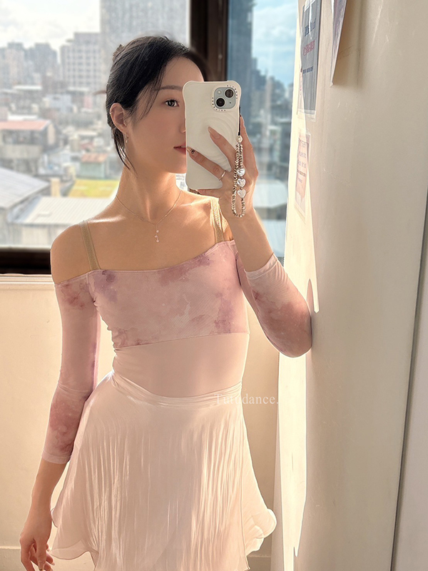 韓國 Byplie【BY-Off Shoulder01 露肩舞衣】可放胸墊