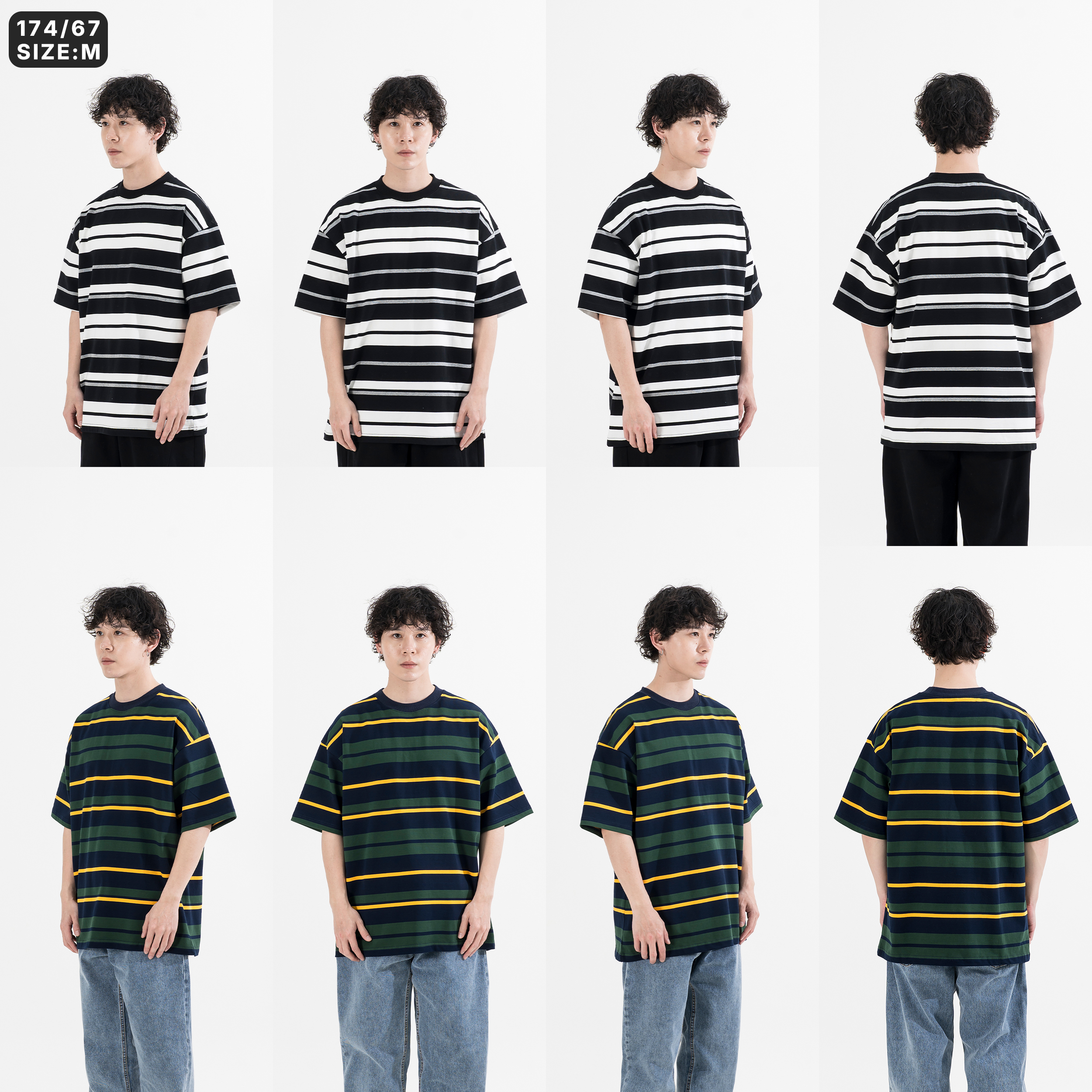 Basic Stripe Tee 條紋短袖Tee [PTR-T080]