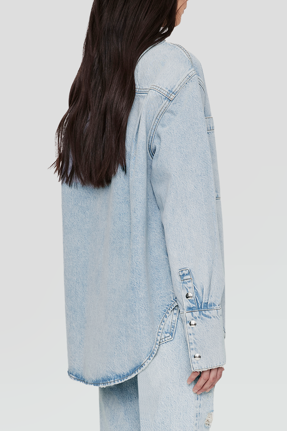 Anine Bing｜DANTE 落肩口袋寬鬆牛仔襯衫