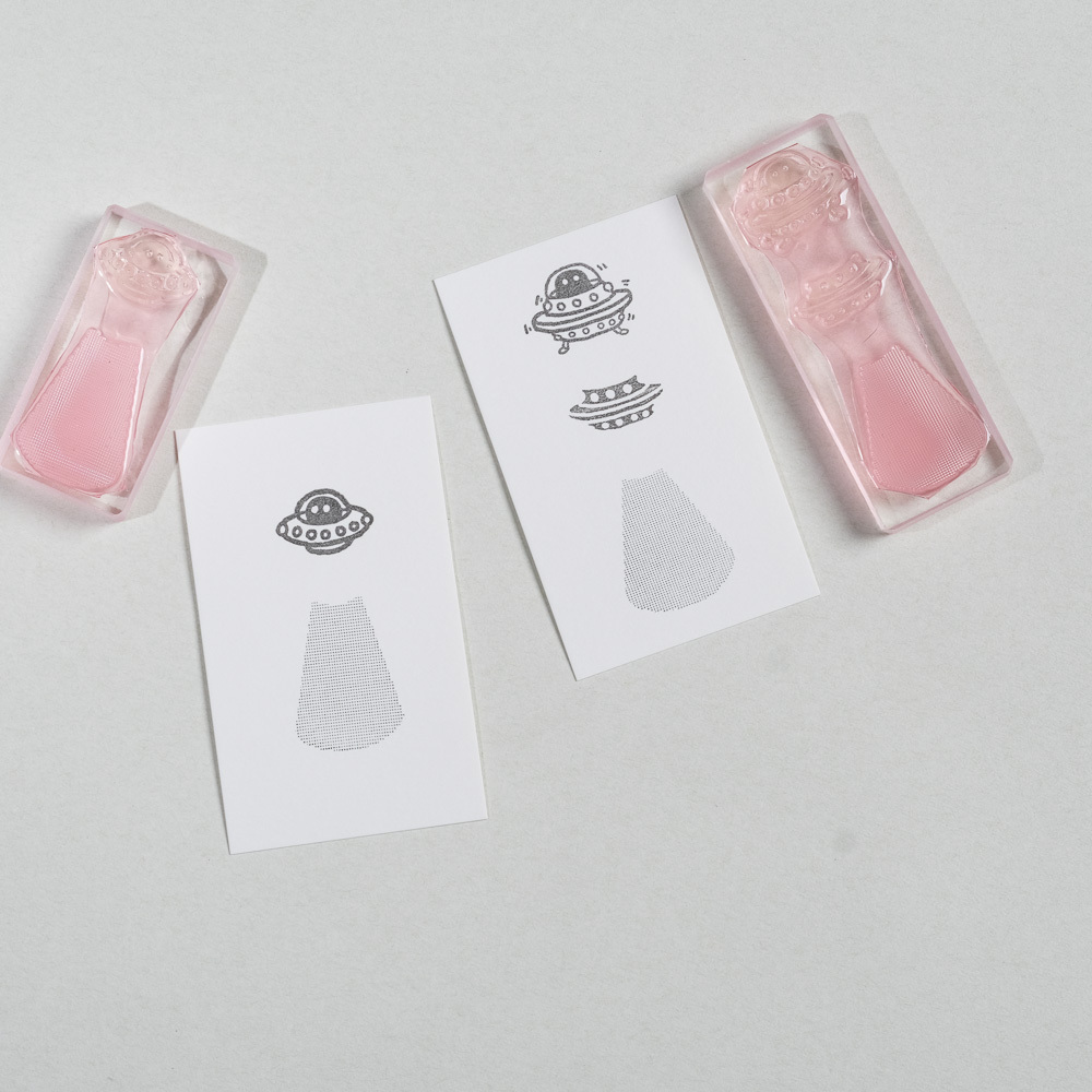 不明物體 飛碟 套色棒 膠版印章｜一分之一工作室 臺灣