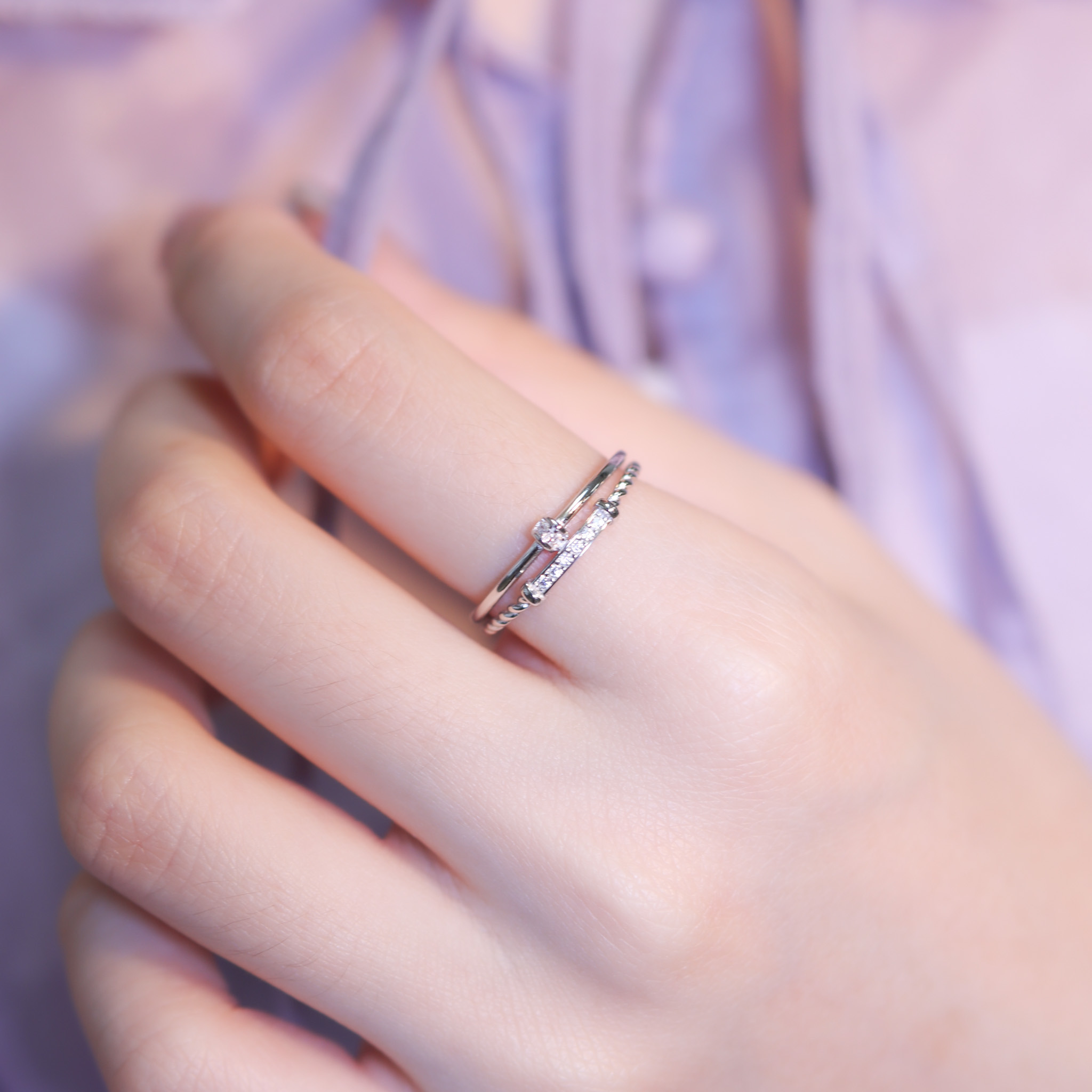 | 925銀 | 小鈴鼓雙層戒指 | RI0817 |