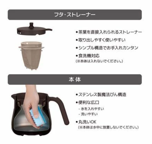 THERMOS 真空断熱保溫茶壺 0.45L (P3 JP721)