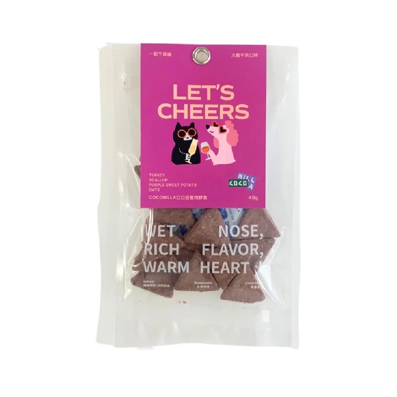 一起干貝喵【火雞干貝】貓咪零食 LET'S CHEERS 40g/包