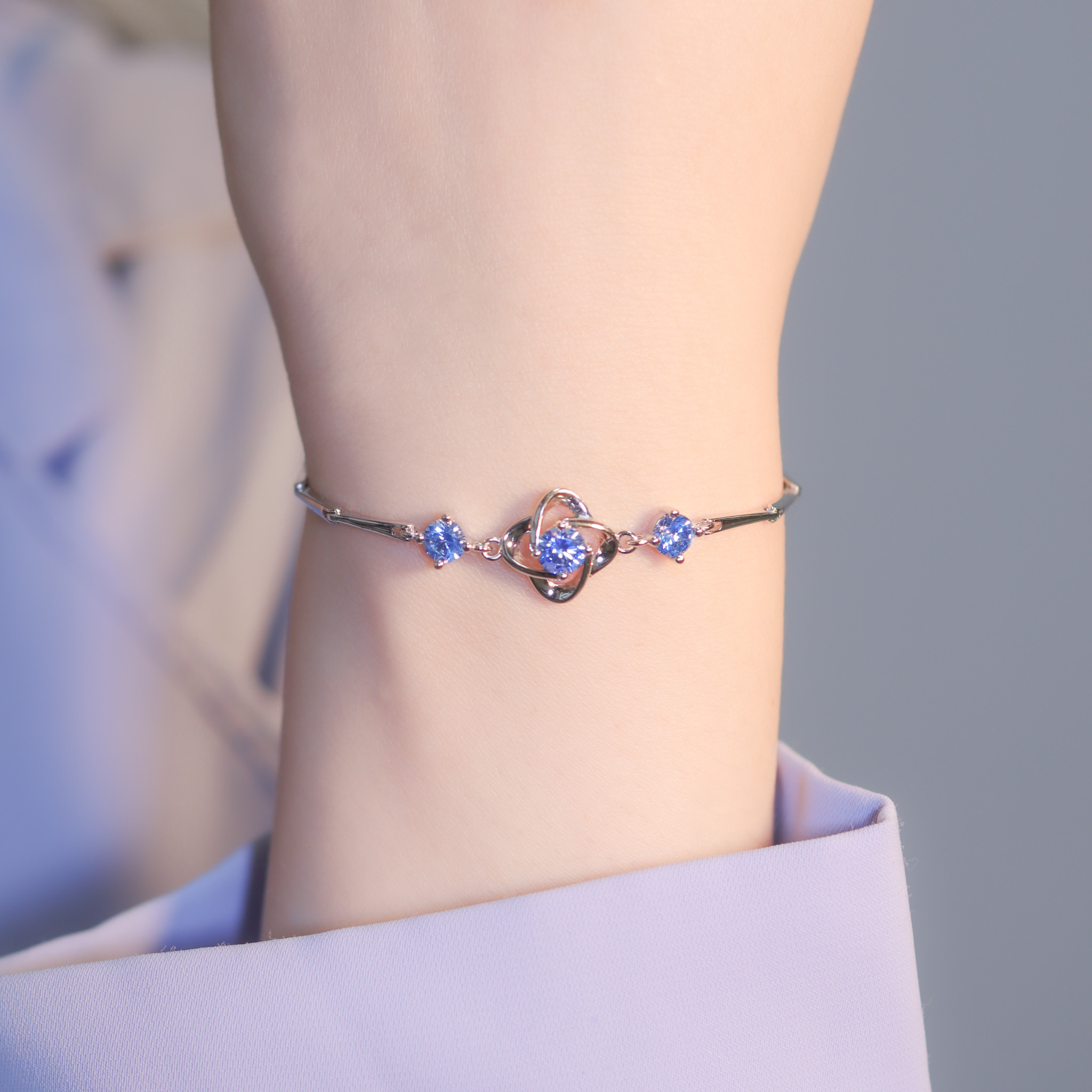 | 925銀丨漫藍確幸成花軟手鐲  | BR1253 |