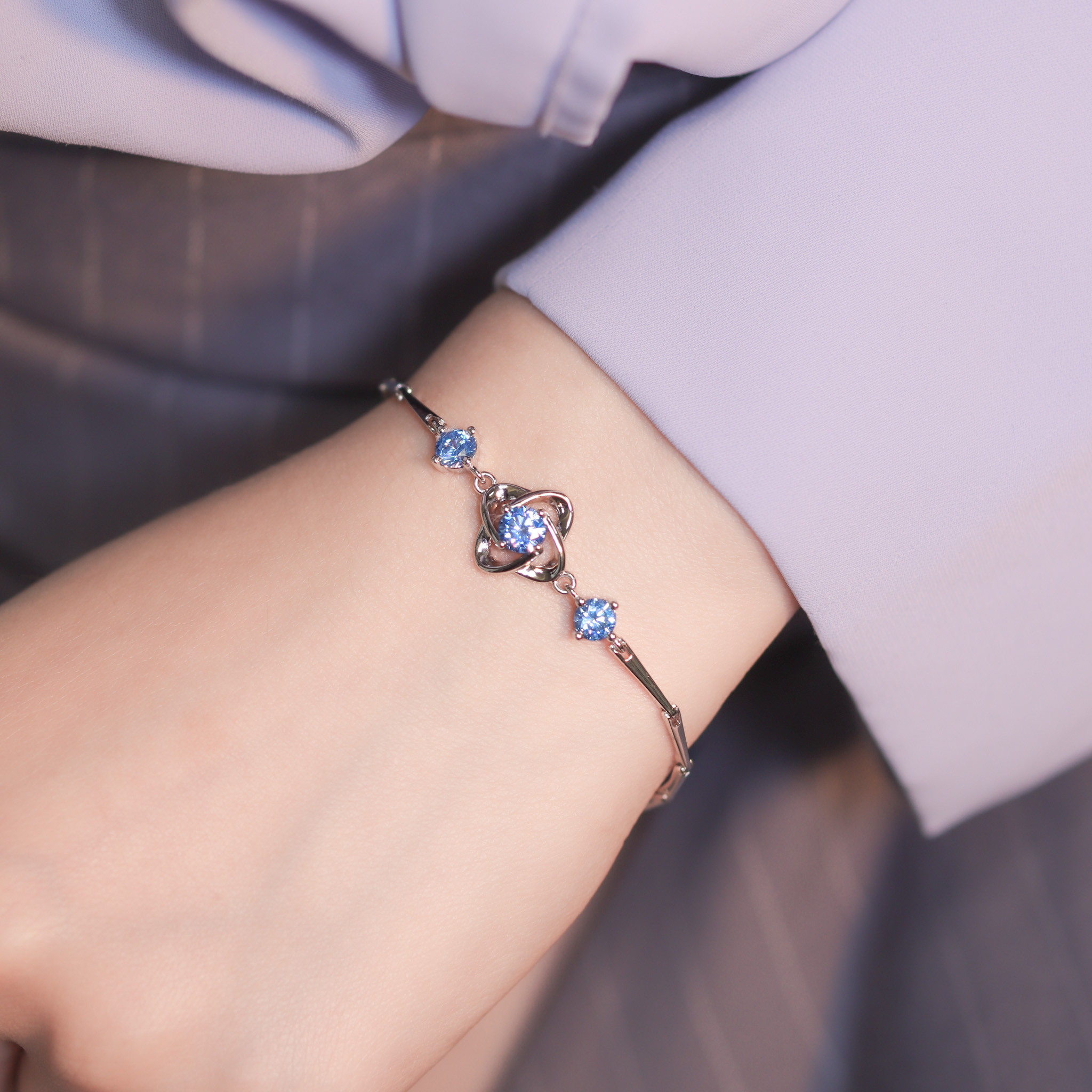 | 925銀丨漫藍確幸成花軟手鐲  | BR1253 |