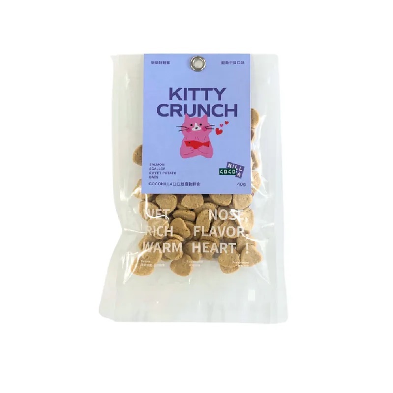 貓貓好鮭蜜【鮭魚干貝】貓咪零食 KITTY CRUNCH 40g/包