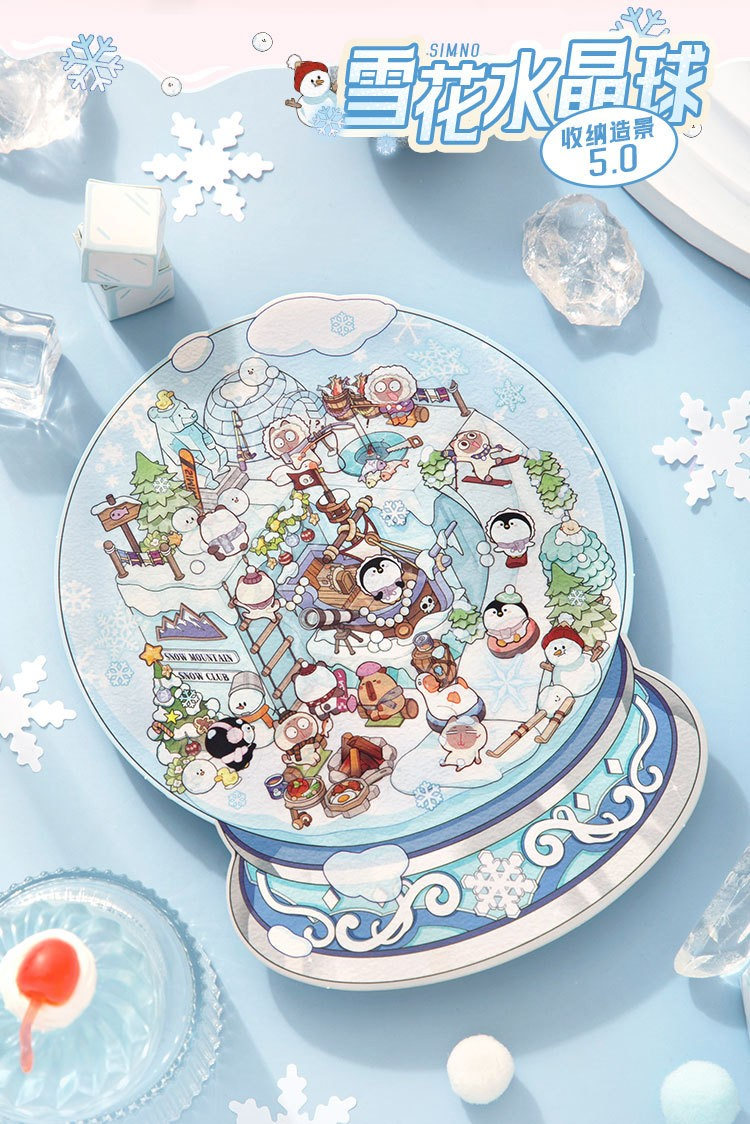Winter 3D Miniature Diorama Scene Stickers