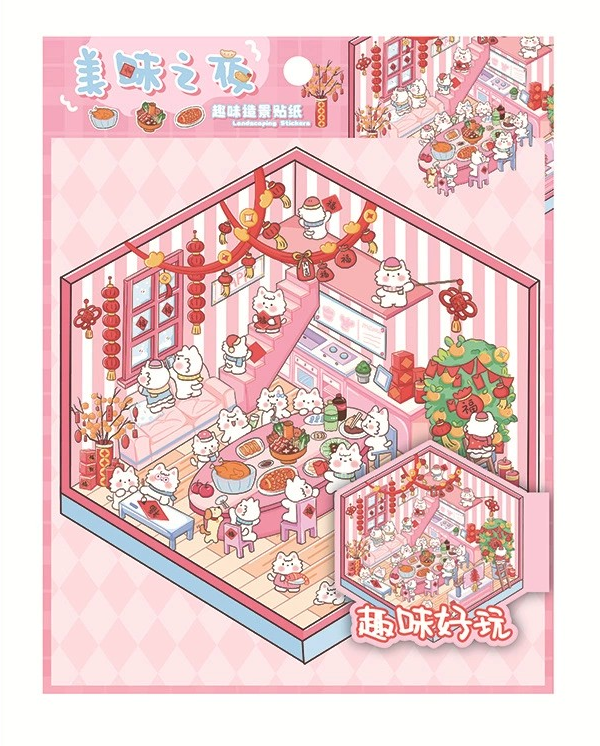 Chinese New Year Festive Scene Stickers