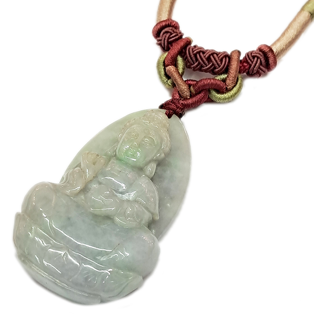 佛陀{紫羅蘭}玉佩&中國結項鍊【十方】124310