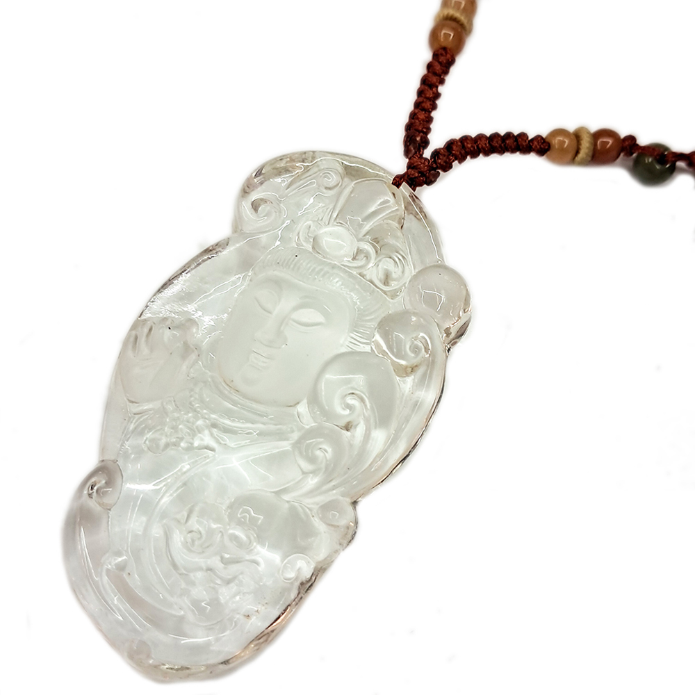 吉祥觀音{琉璃水晶}中國結項鍊【十方】132774