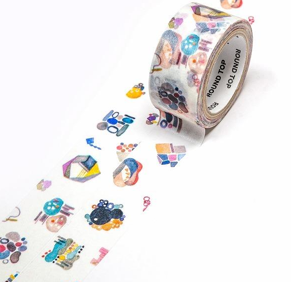 Round top washi tape - Iroarare
