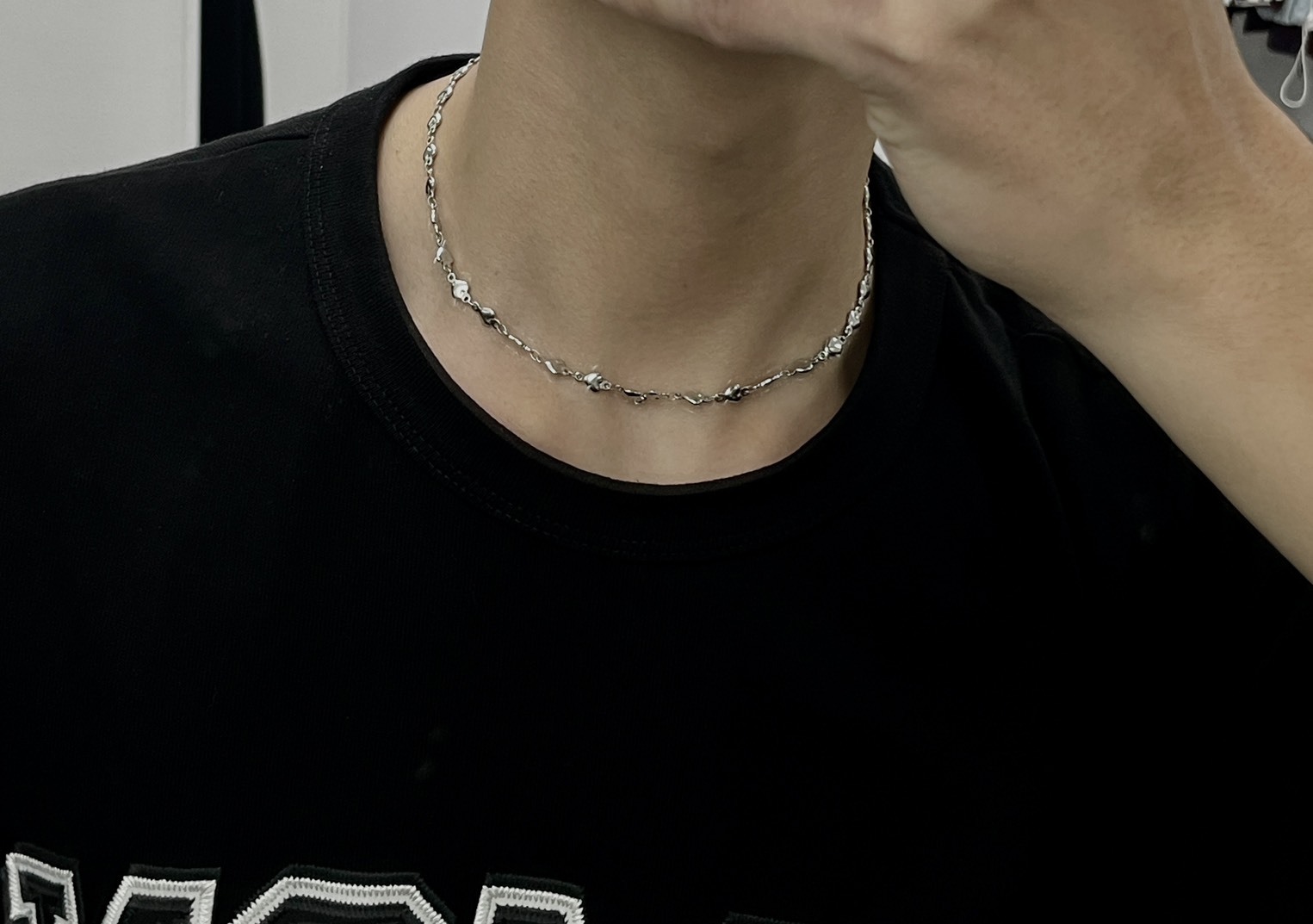 (GOAL) 愛心 拼接 小眾 love heart 鎖骨鍊