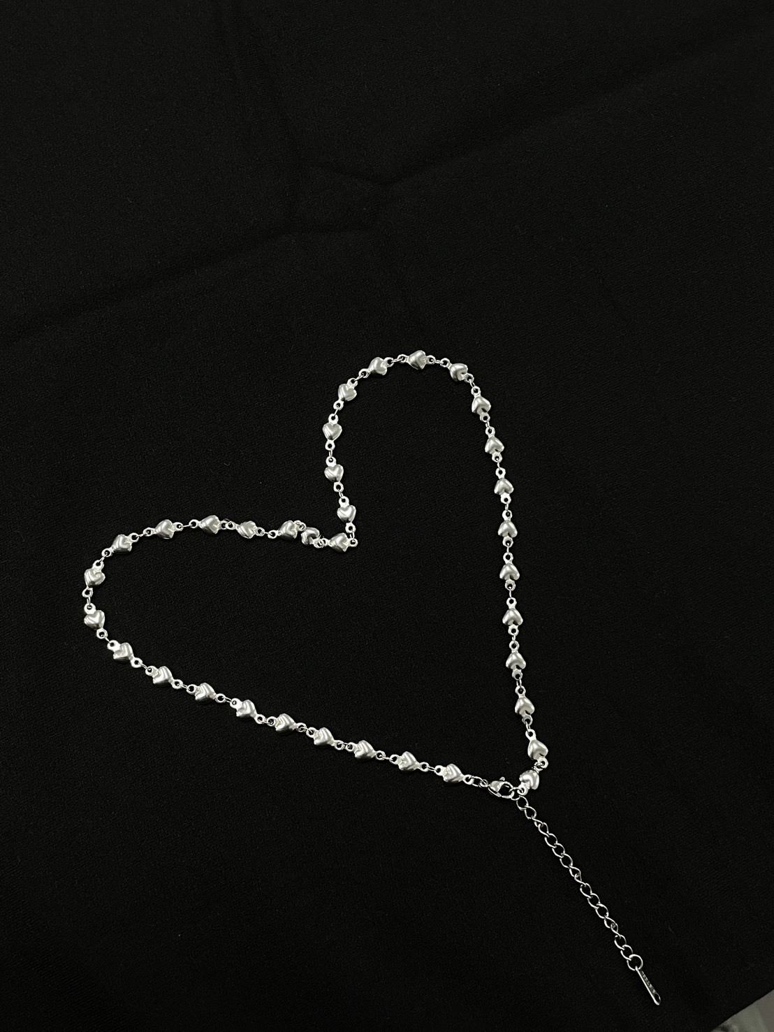 (GOAL) 愛心 拼接 小眾 love heart 鎖骨鍊