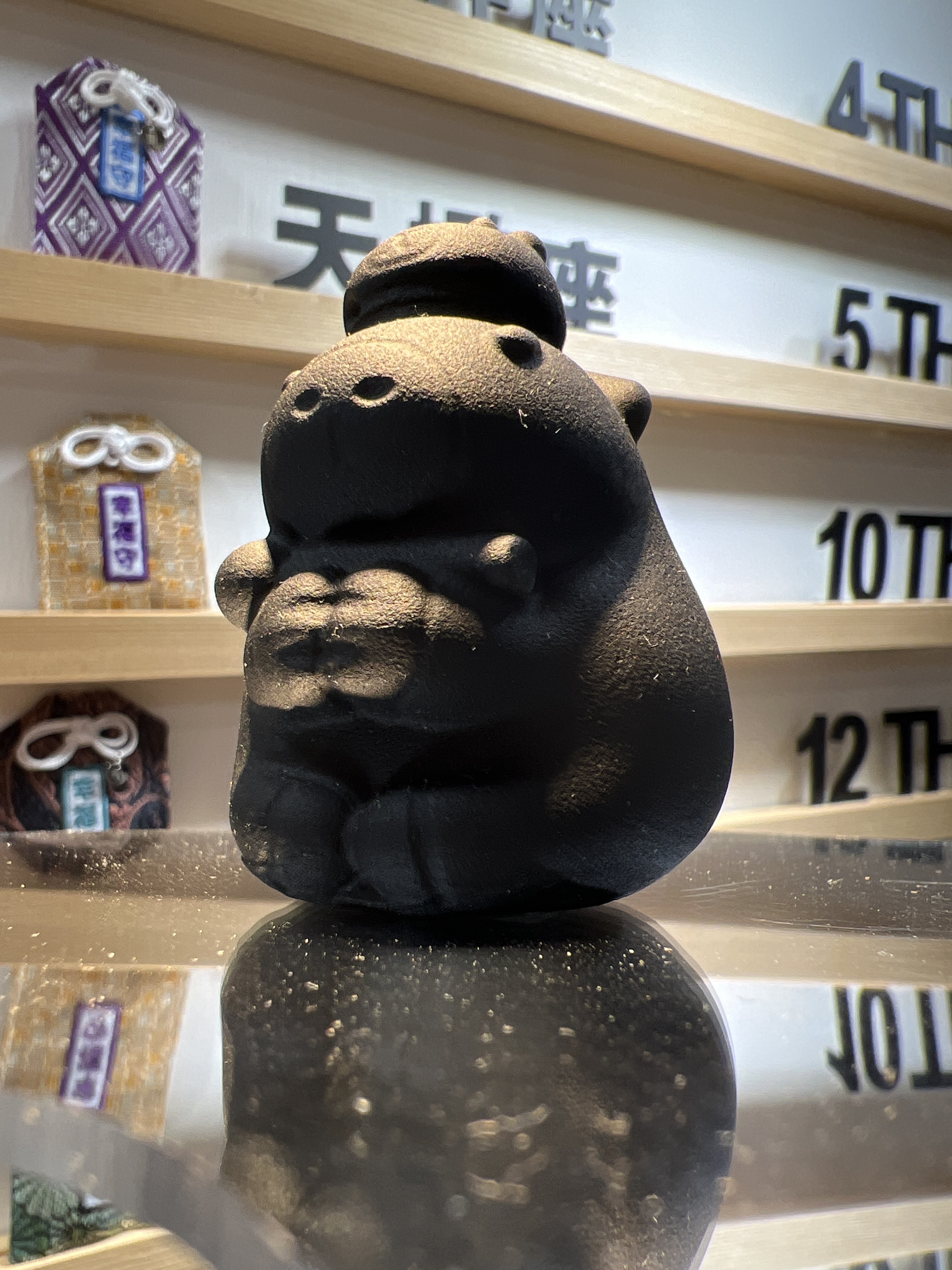 黑曜石擺件(水豚)(T-E66)