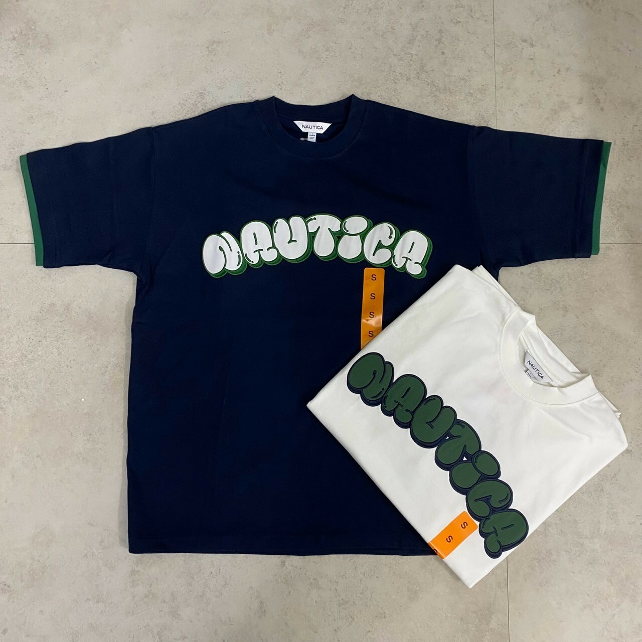 Nautica 電繡 胖胖體 字體 短T TX5104