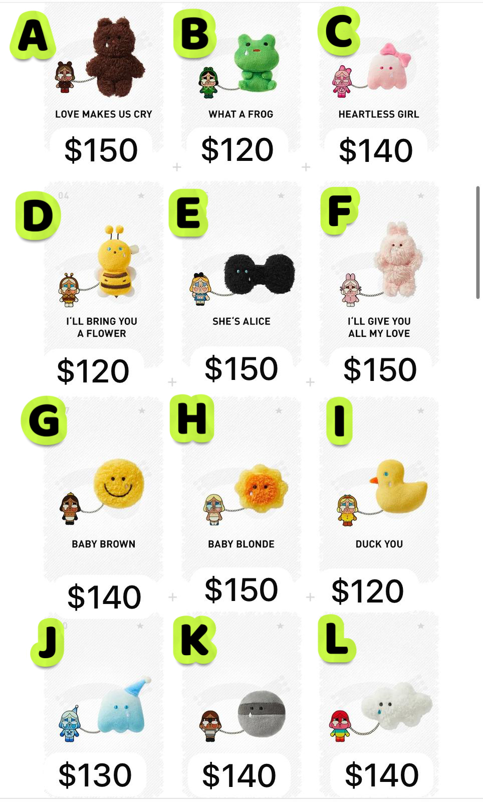 泰國限定 CRYBABY Crying Again Series-Plush Badge Blind Box 心口針可指定