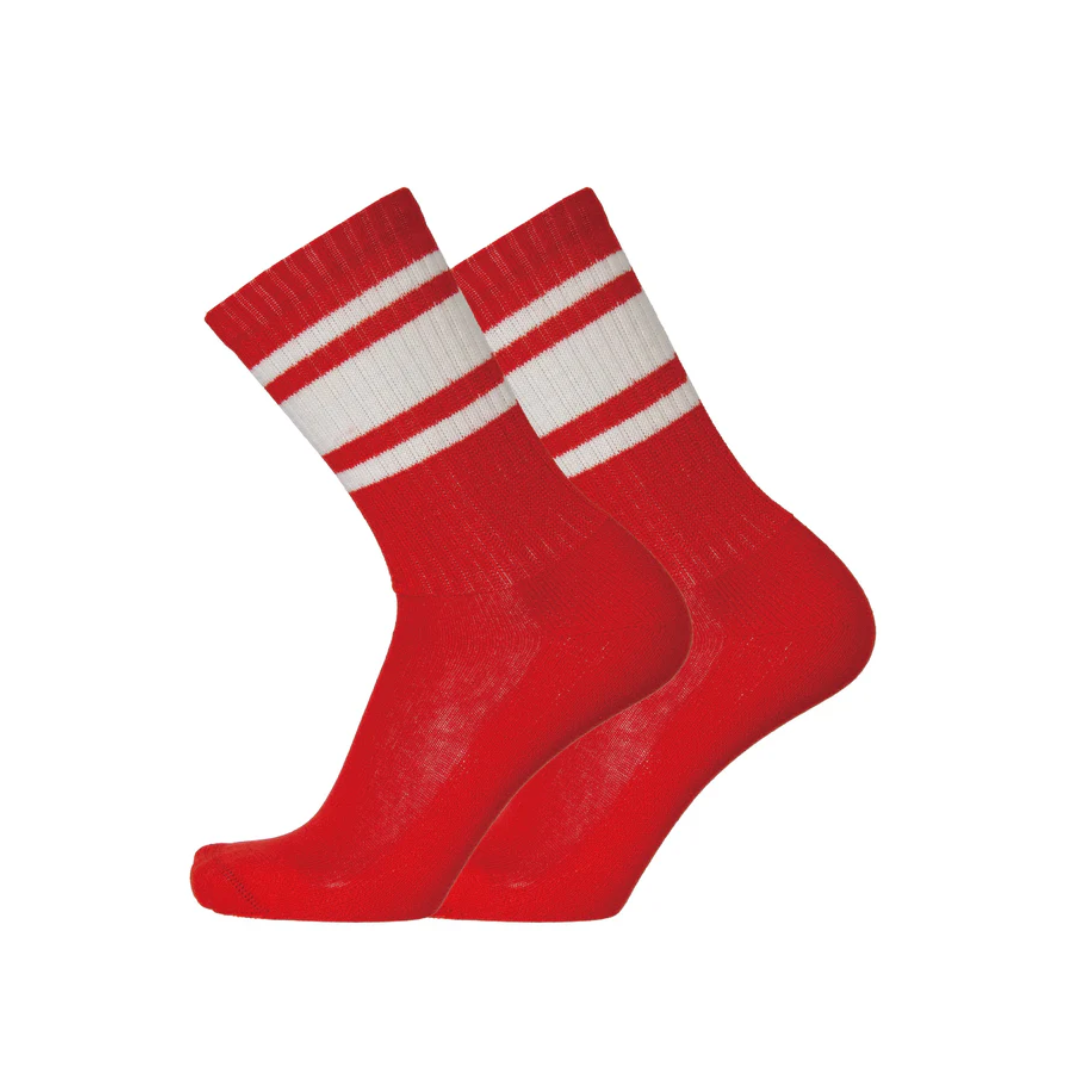 現貨【Sukkamestarit】Vlerino Sport 美麗諾羊毛薄長襪 / Red 經典紅