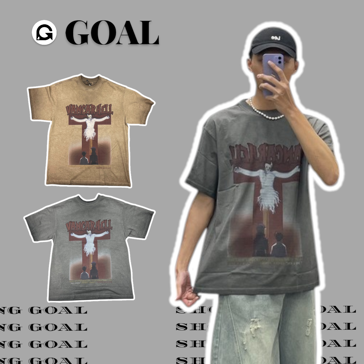 (GOAL) Vancarhell 十字骷髏短T
