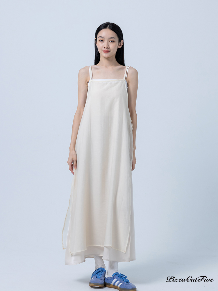 [SALE]雙層透膚兩件式綁繩洋裝 PizzaCutFive PCF252487028