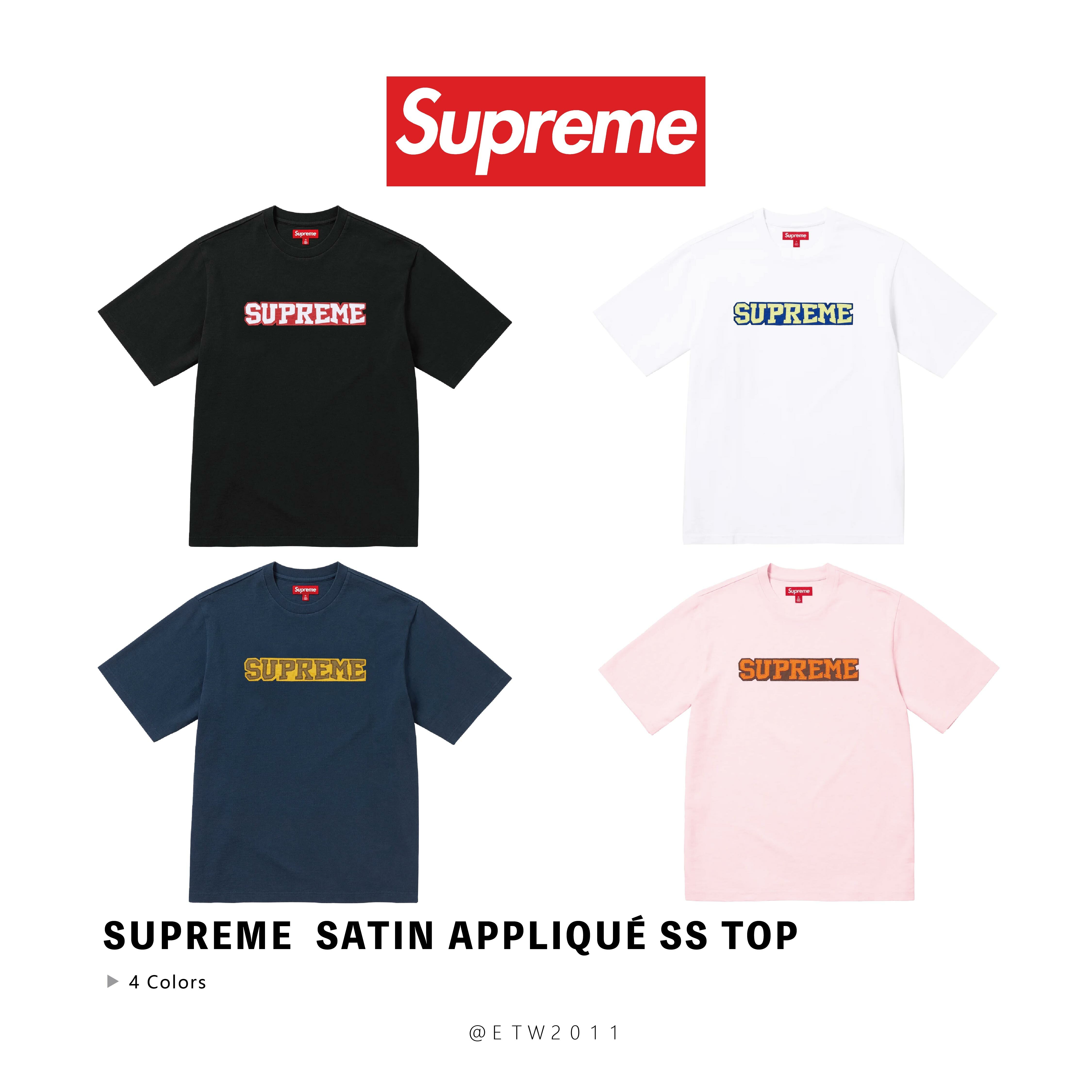 ☆ETW☆【台中店】SUPREME 25SS Satin Appliqué S/S Top