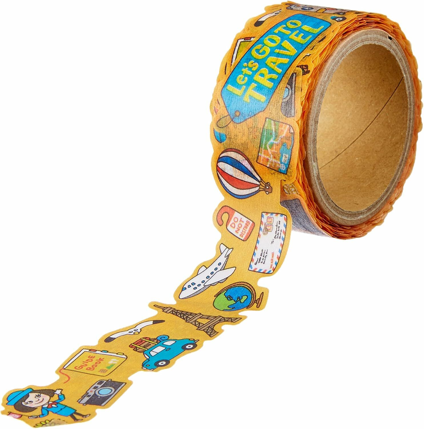 Round top washi tape - Travel test