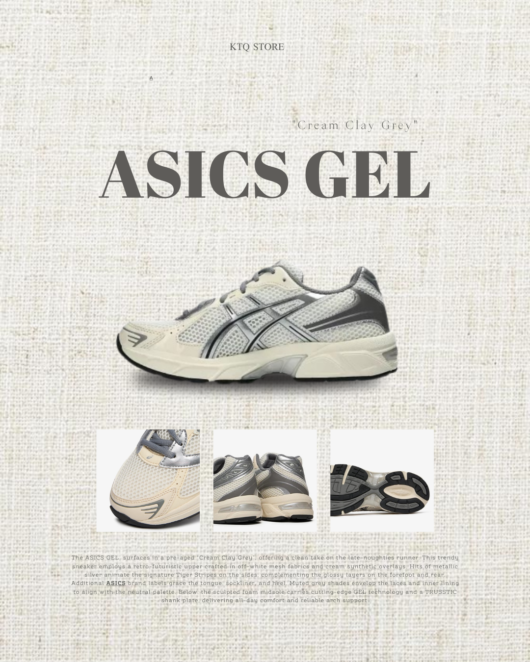 KTQ STORE ‧ ASICS GEL-1130 奶油灰銀 米白 灰色 銀色 復古 女鞋 1202A164-116