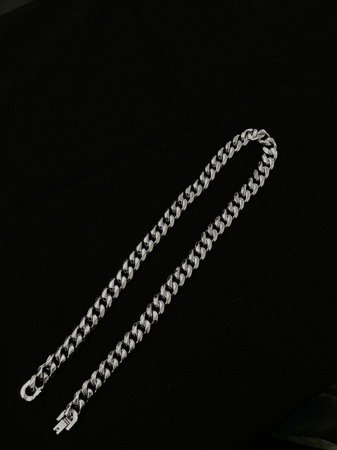 (GOAL) 粗麻花 亮銀 街頭 鈦鋼古巴鍊 55CM