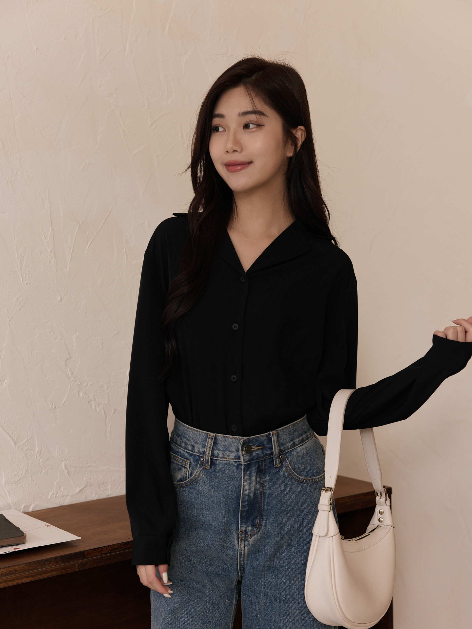 古巴領柔滑垂墜襯衫