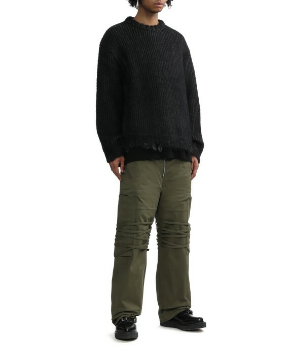 【Focus Store】預購 JUUN.J Distressed ribbed jumper "Black" 黑色 刷破針織毛衣