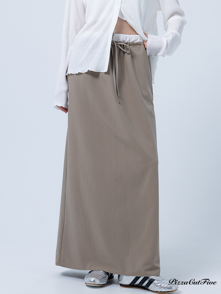 [SALE]拼接直筒長裙 PizzaCutFive PCF252492018