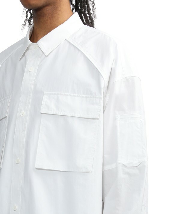 【Focus Store】預購 JUUN.J Relaxed layered cotton shirt "White" 白色 休閒雙口袋棉質襯衫