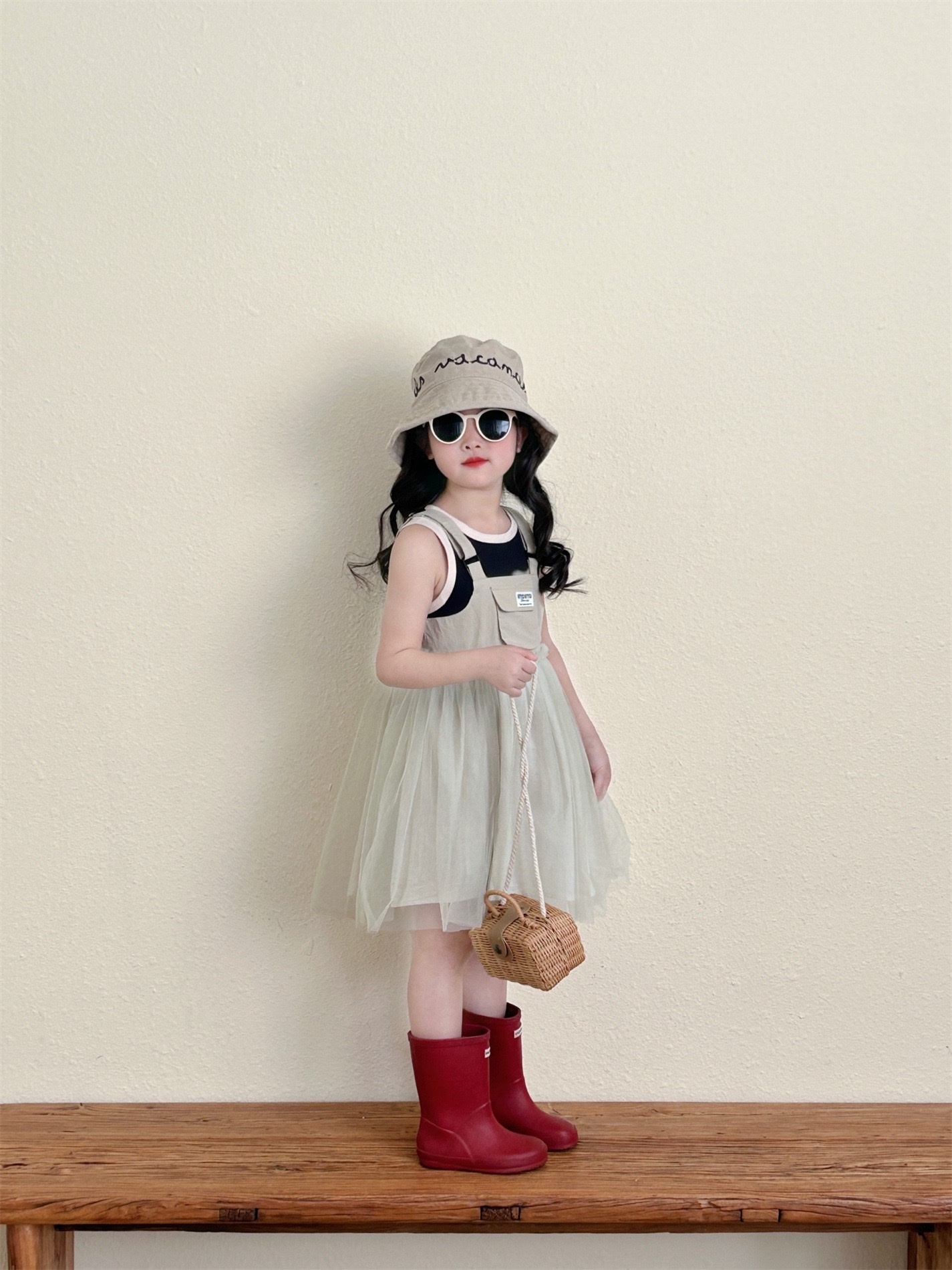 美好工裝吊帶散步紗裙