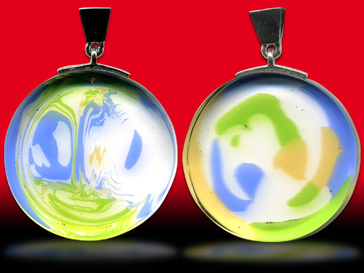 鹿港窯水晶琉璃|圓滿銀飾項鍊 圓融美滿福運相隨開運納福